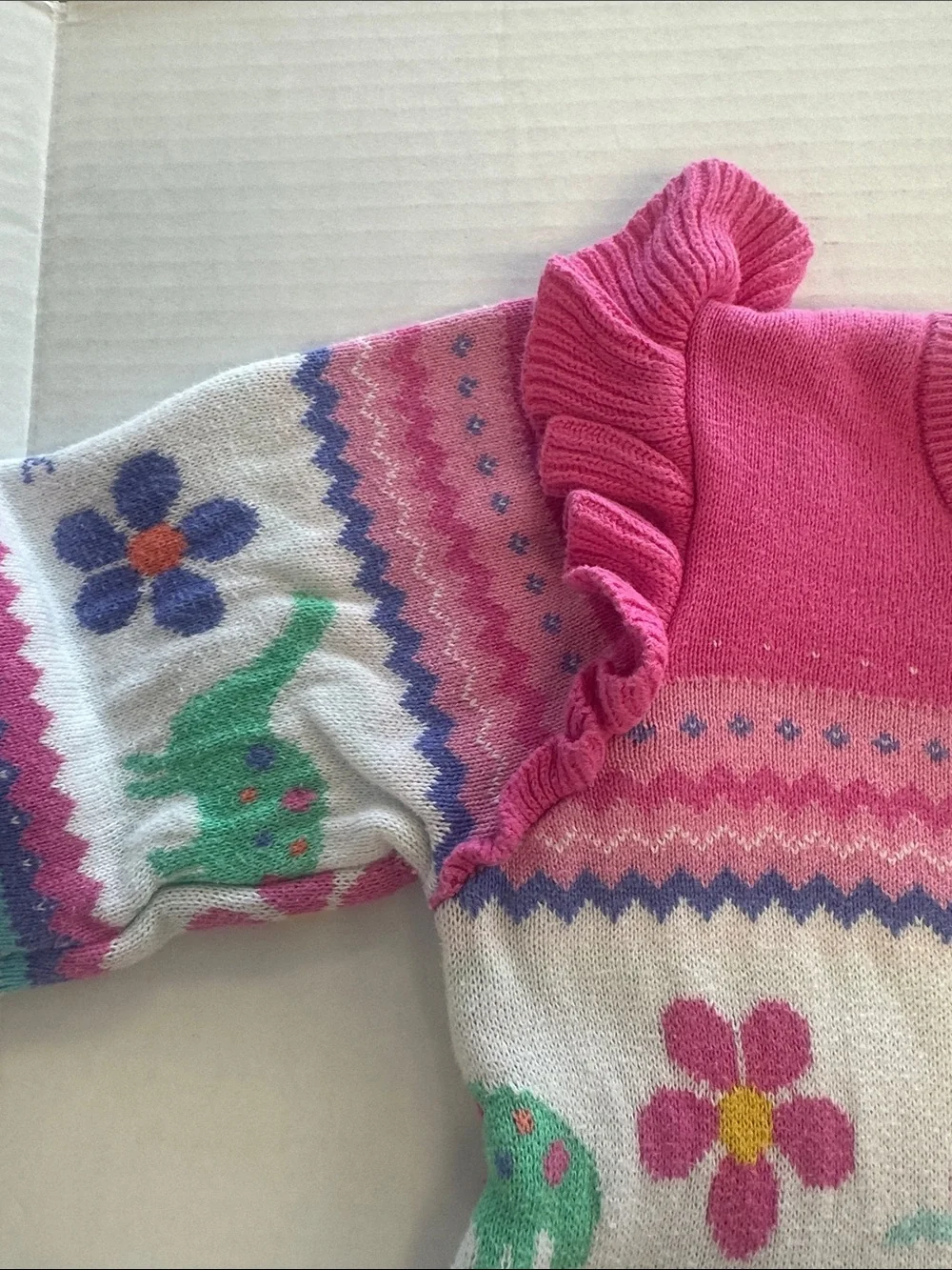 Gymboree Fairisle Sweater Dress Dino Friends 8